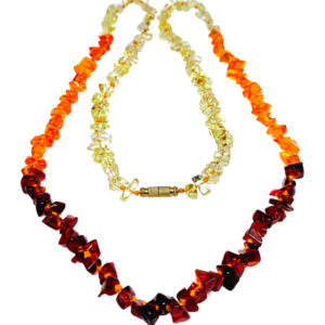 Monkvilla Elegant Ombre Chip Bead Hand Knotted Necklace