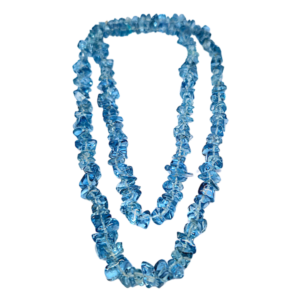Monkvilla Trendy Light Blue Chip Bead Necklace
