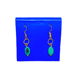 Monkvilla Dainty Faux Green Turquoise Earrings